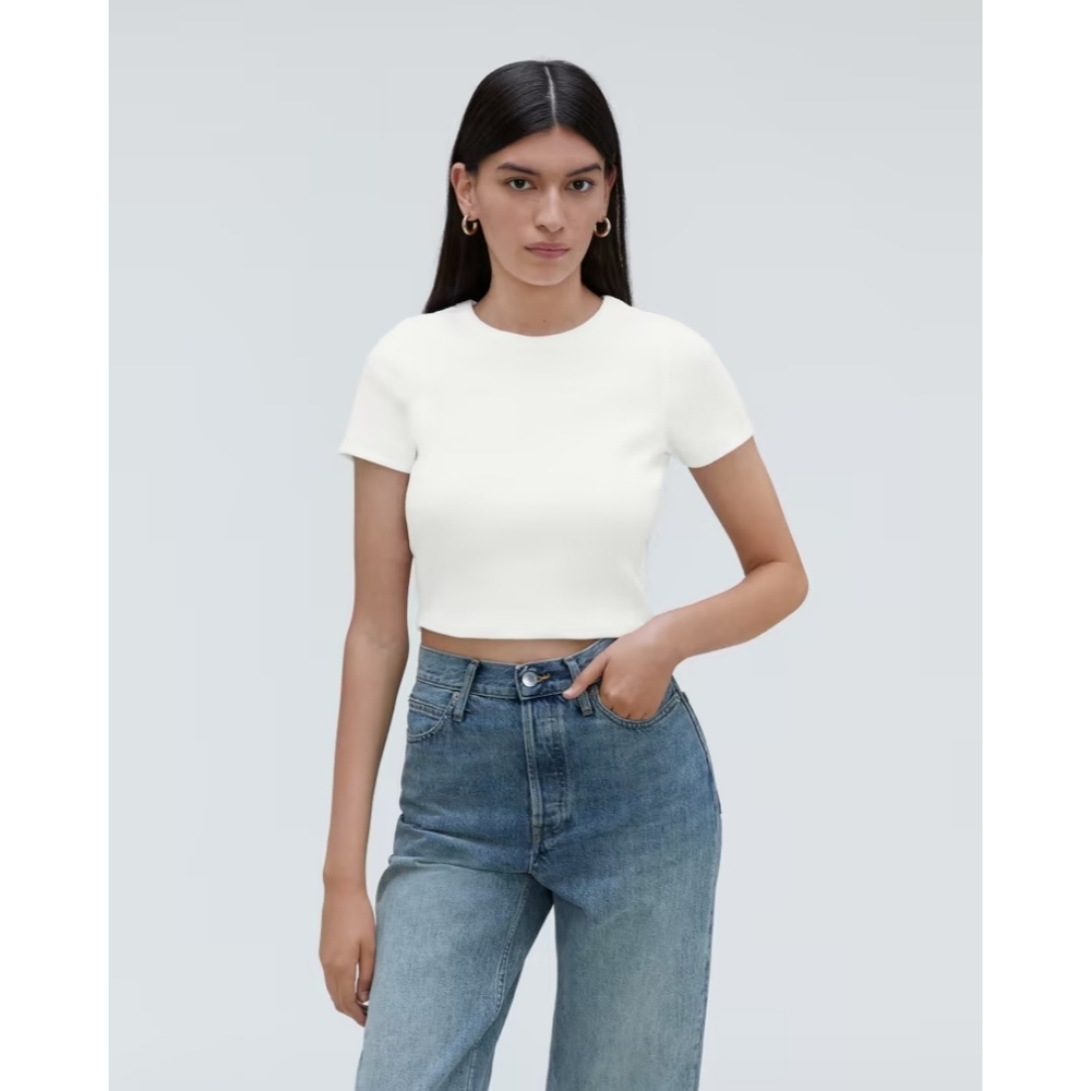 Everlane White Short Sleeve Tee